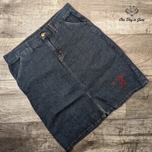 Red Oak Alabama Embroidered Denim Skirt Size S
